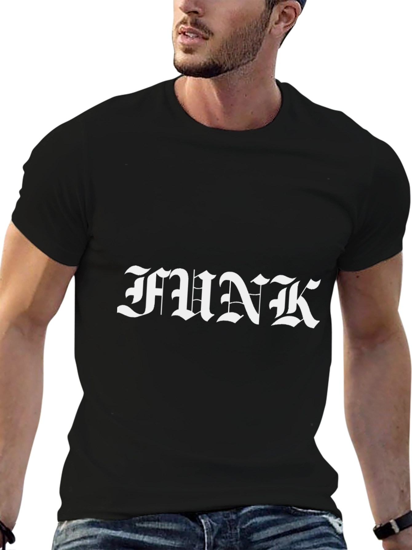 FUNK Black T-Shirt - Classic Gothic Font