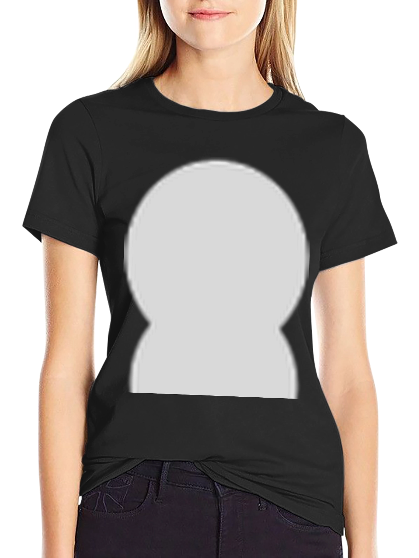 Keyhole Graphic T-Shirt - Modern Casual Tee