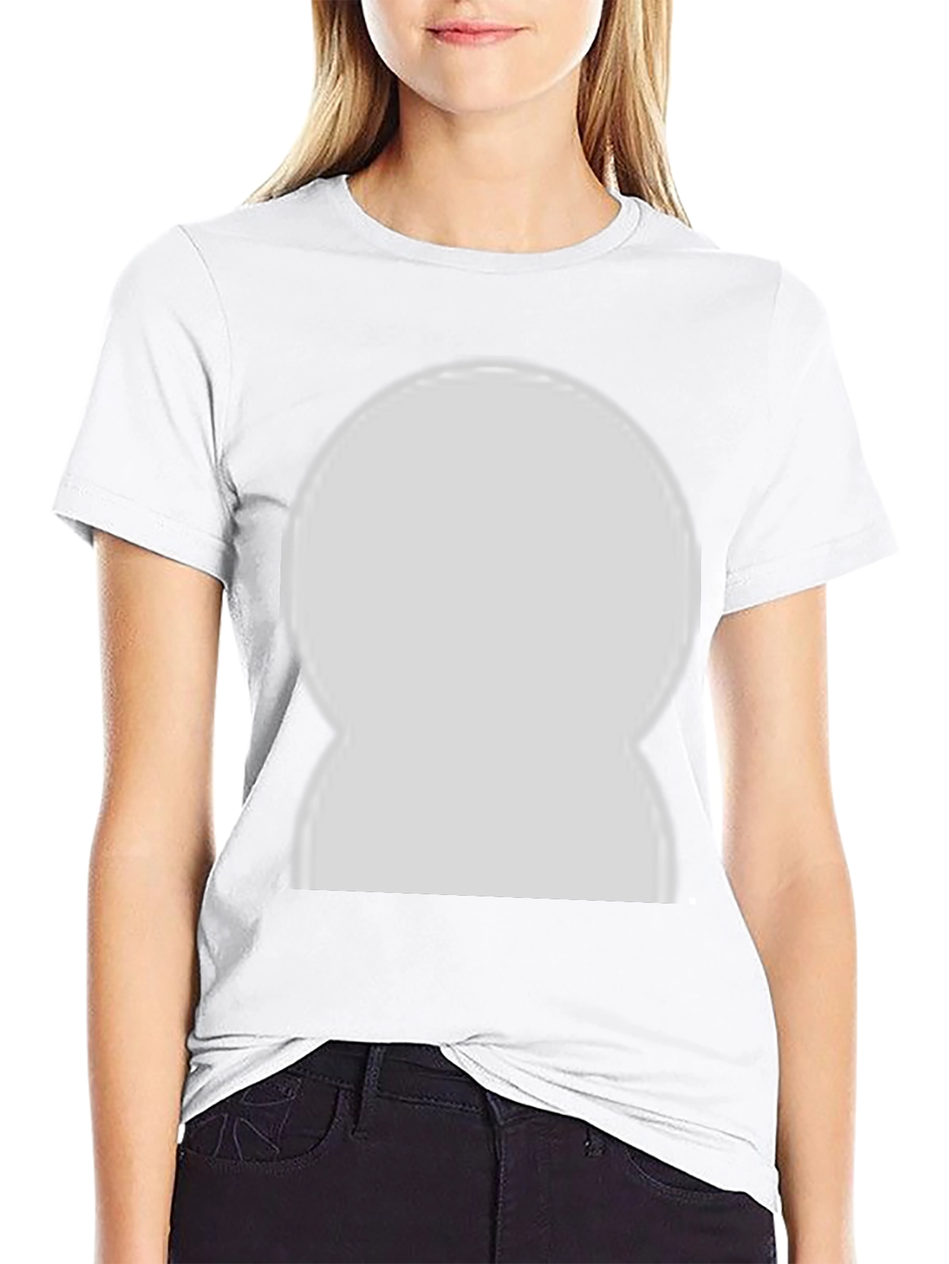 Keyhole Graphic T-Shirt - Modern Casual Tee