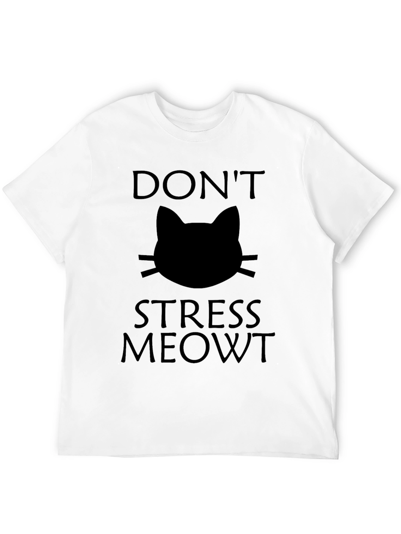 Dont Stress Meowt Black Cat Graphic T-Shirt
