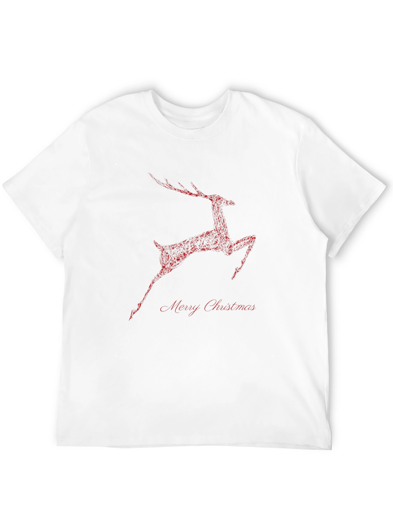 Christmas Reindeer Graphic Tee - Holiday Style