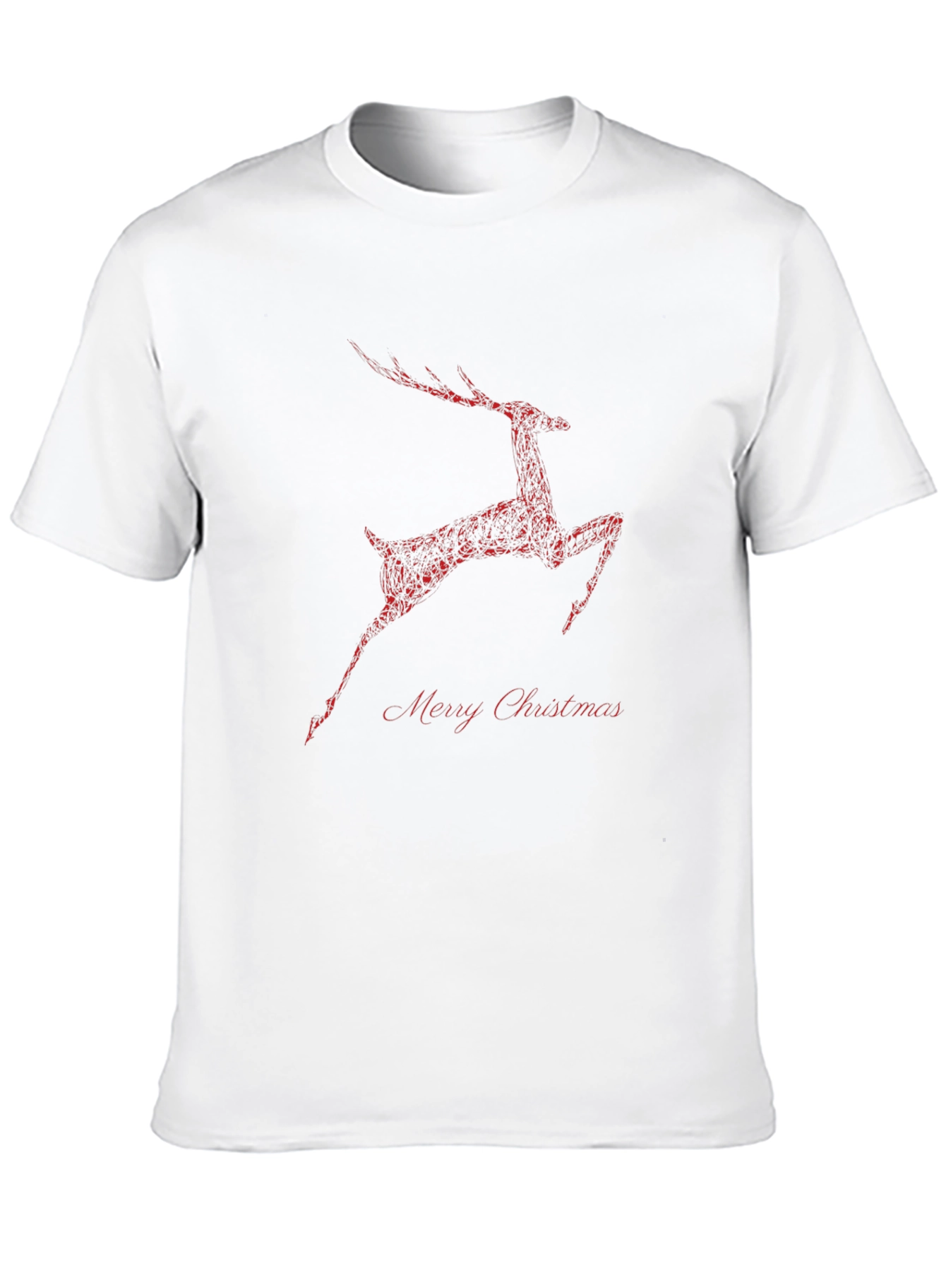 Christmas Reindeer Graphic Tee - Holiday Style