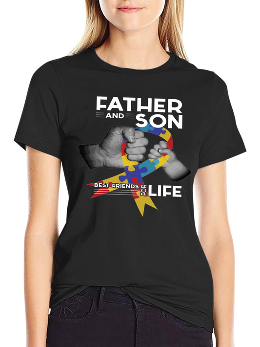 Father and Son Autism Awareness T-Shirt