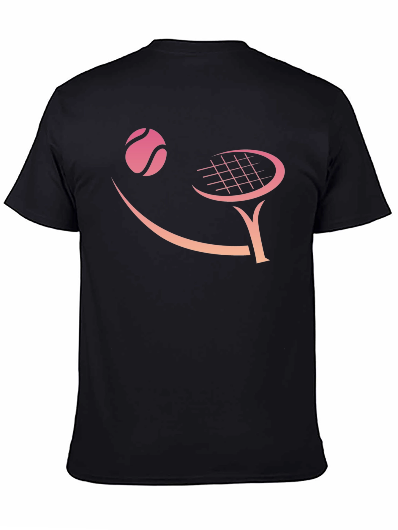 Tennis Smile Black T-Shirt