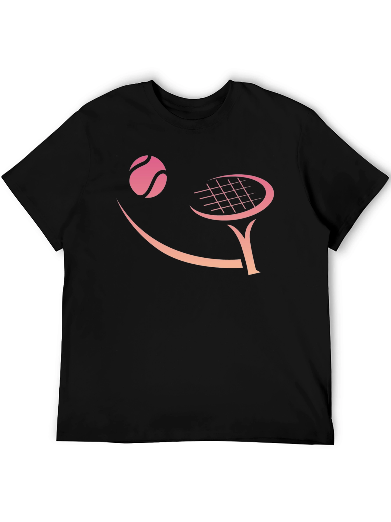 Tennis Smile Black T-Shirt