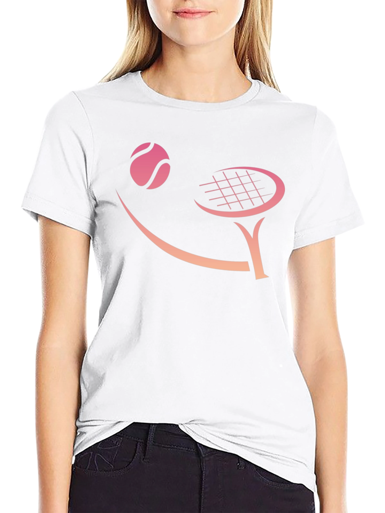 Tennis Smile Black T-Shirt