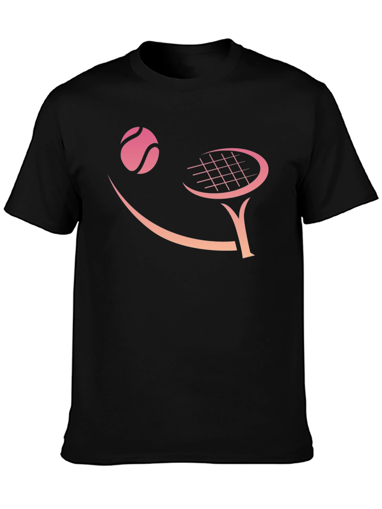 Tennis Smile Black T-Shirt
