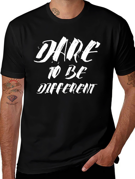 Dare to Be Different Black Graphic Tee