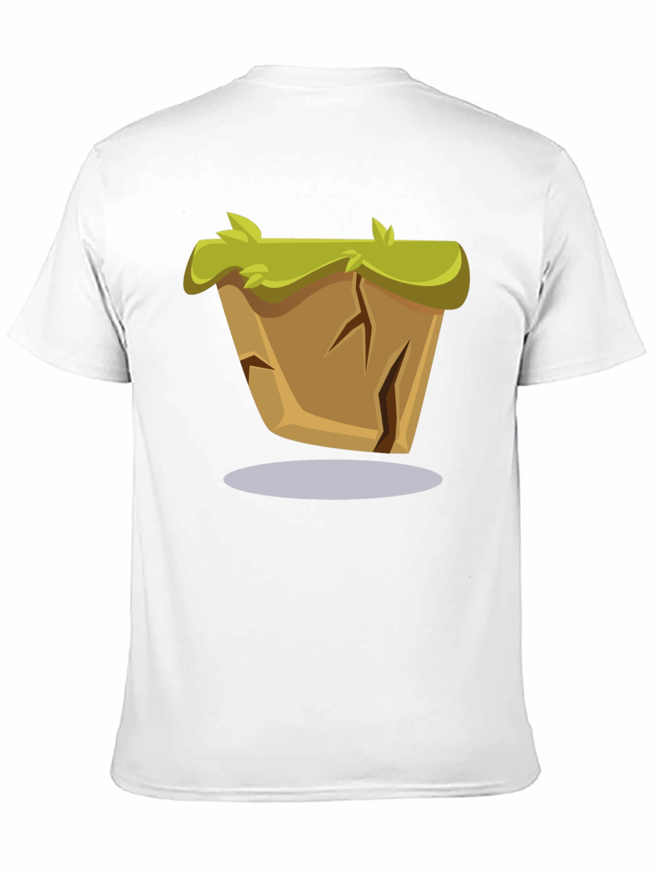 Cartoon Earth Block Graphic Tee - Stylish Unique Design
