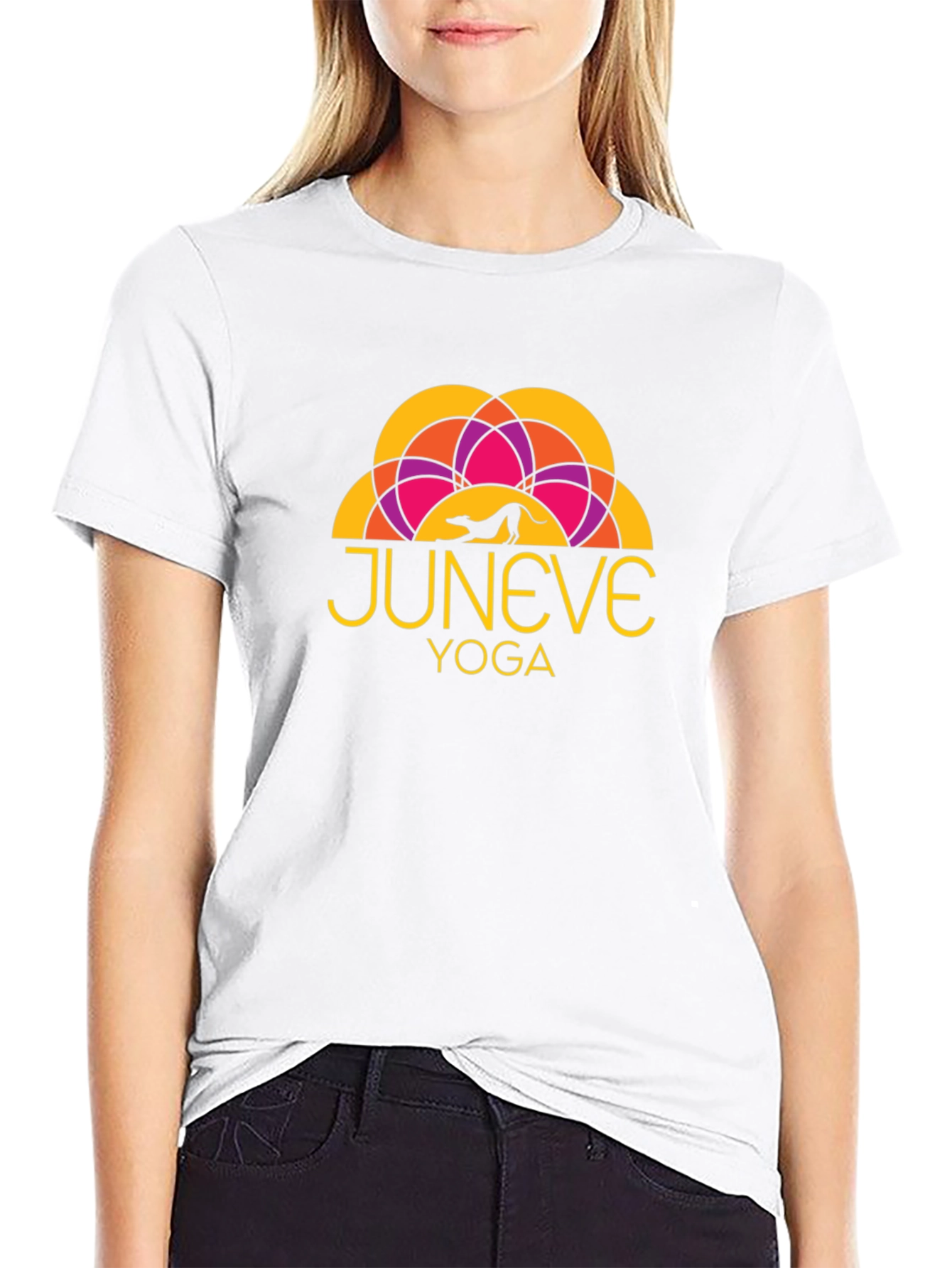 JunEve Yoga Black Graphic T-Shirt