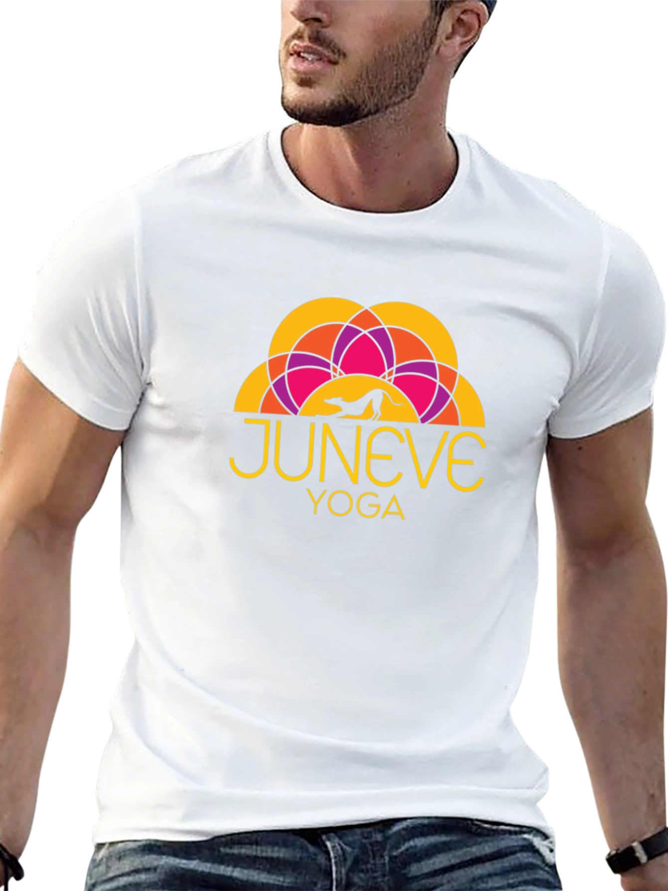 JunEve Yoga Black Graphic T-Shirt