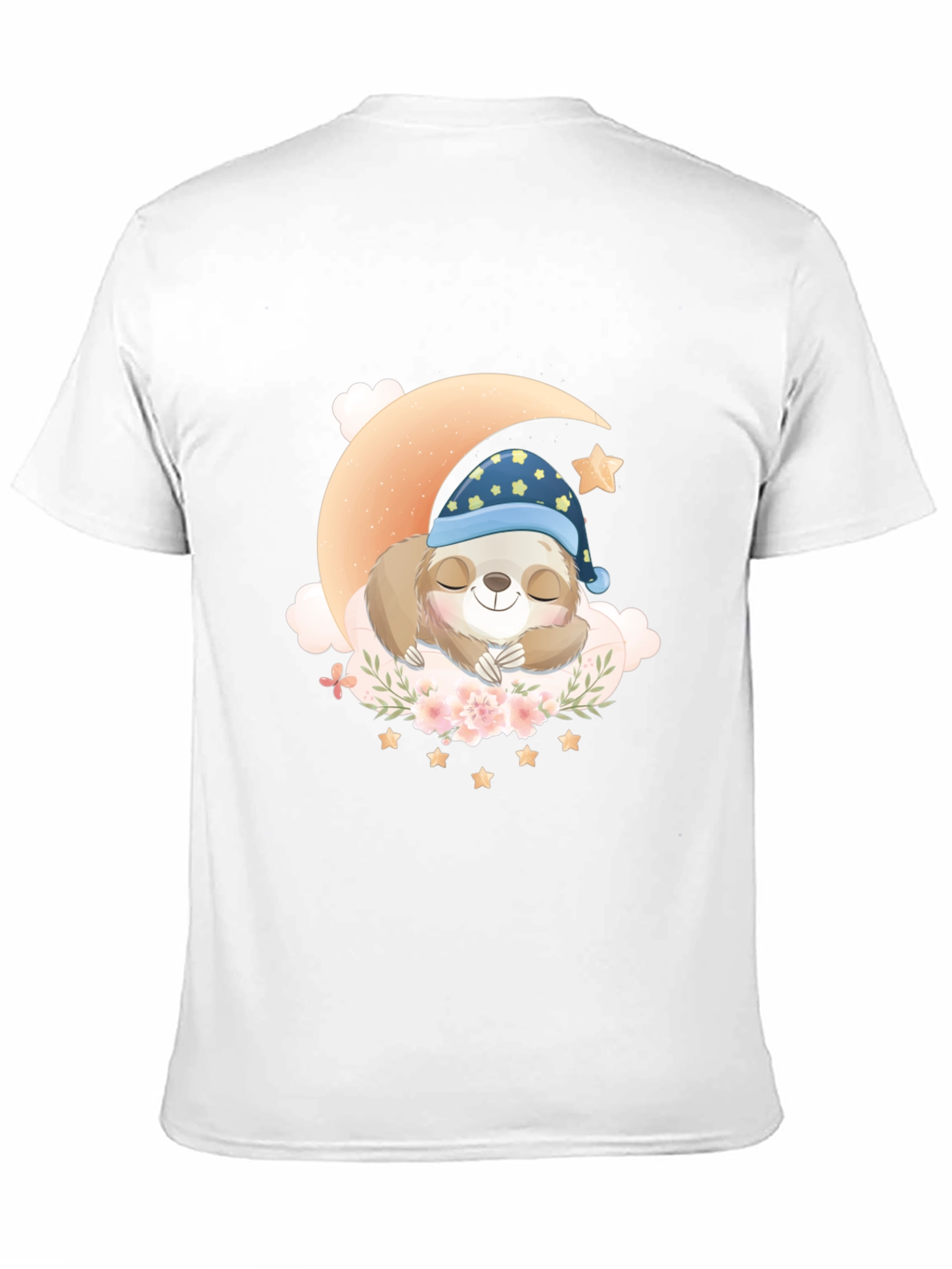 Sloth Sleeping on Moon T-Shirt - Cute Graphic Tee