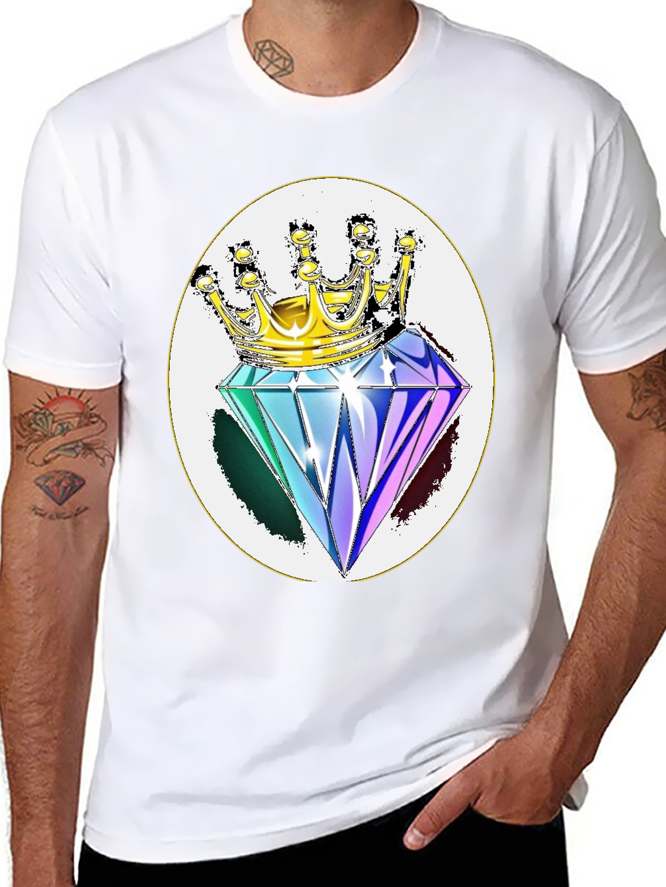 Diamond King Graphic Tee - Stylish Black Shirt