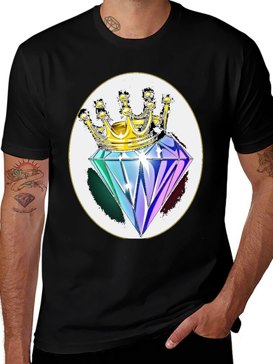 Diamond King Graphic Tee - Stylish Black Shirt
