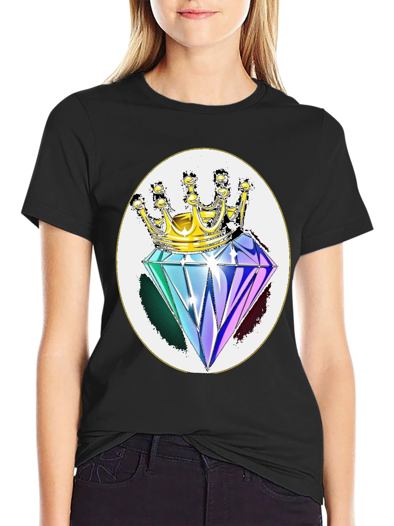 Diamond King Graphic Tee - Stylish Black Shirt