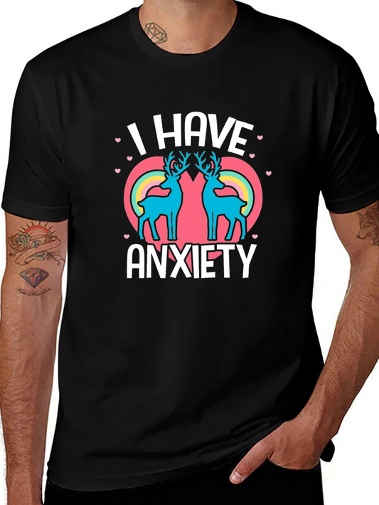 Anxiety Deer Graphic Tee - Comfort & Style
