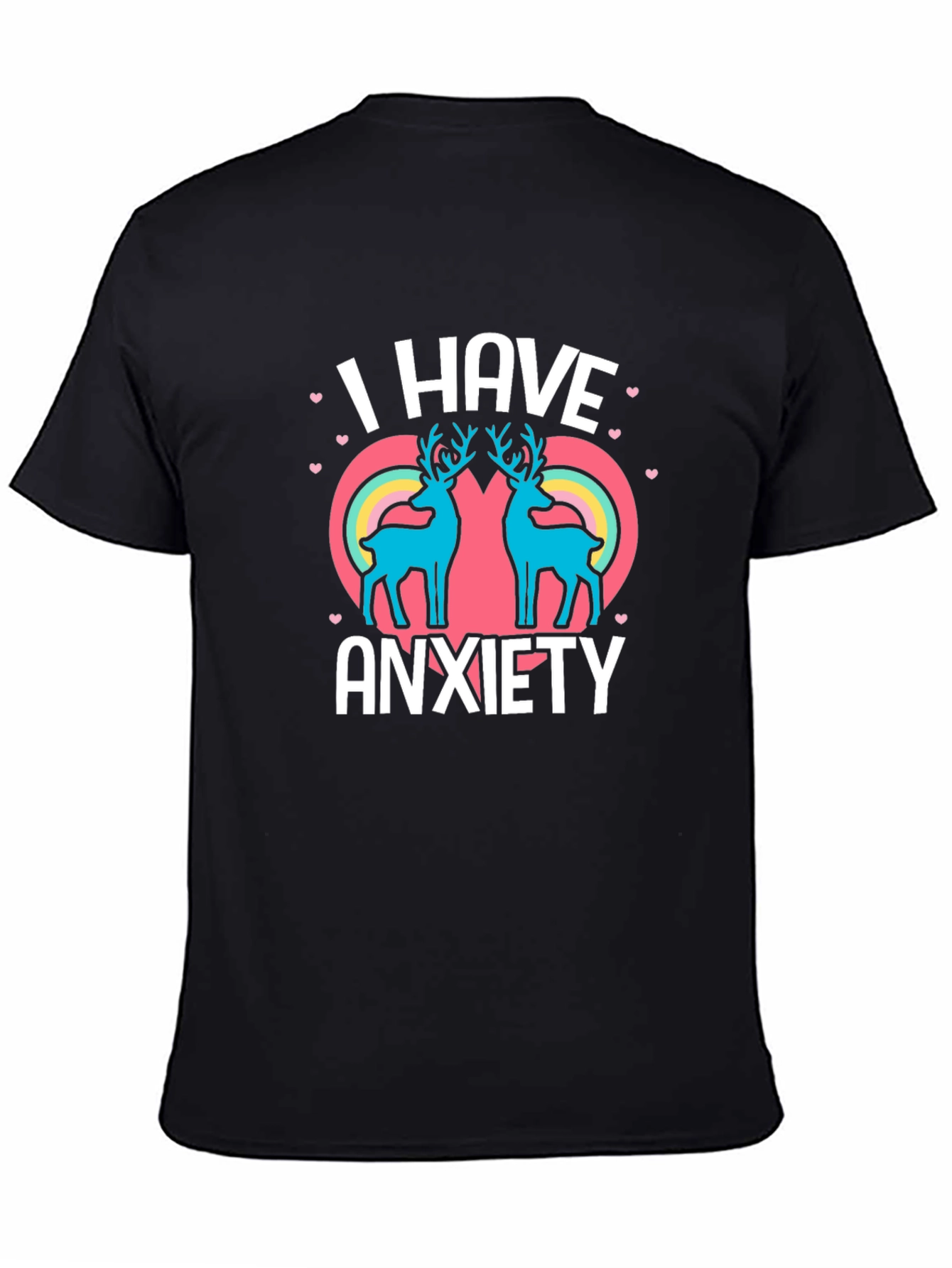 Anxiety Deer Graphic Tee - Comfort & Style