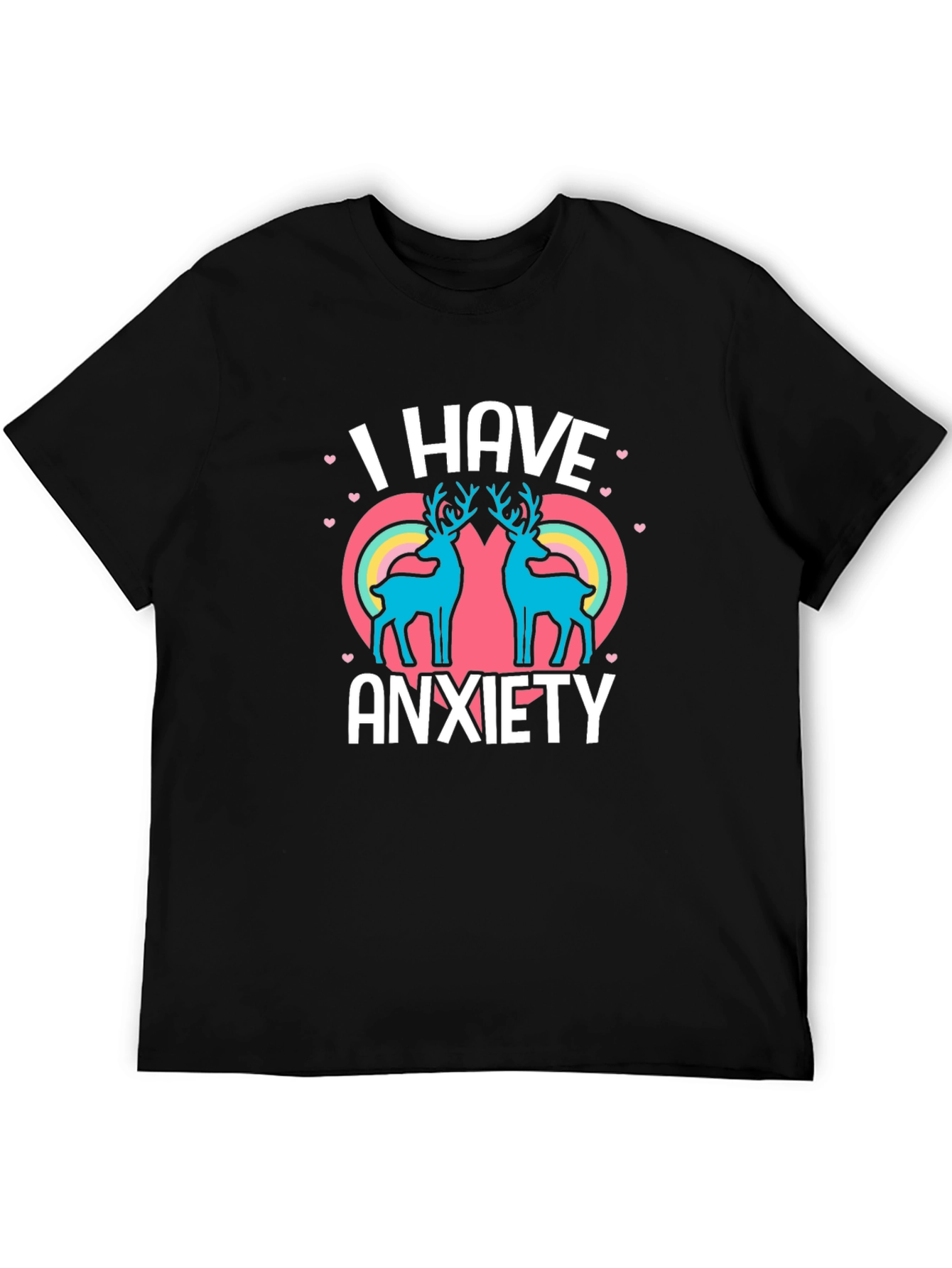 Anxiety Deer Graphic Tee - Comfort & Style