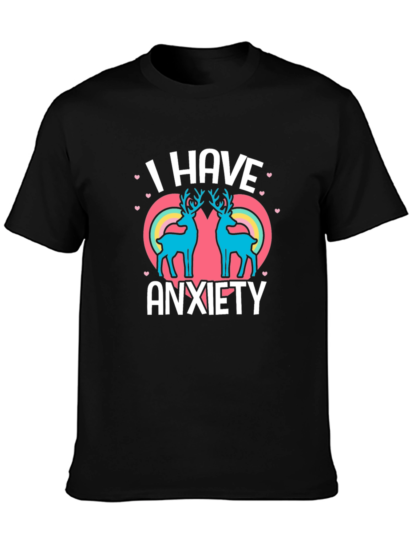 Anxiety Deer Graphic Tee - Comfort & Style