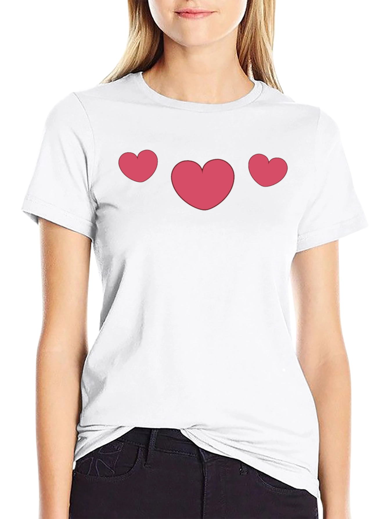 Heart Trio Black T-Shirt