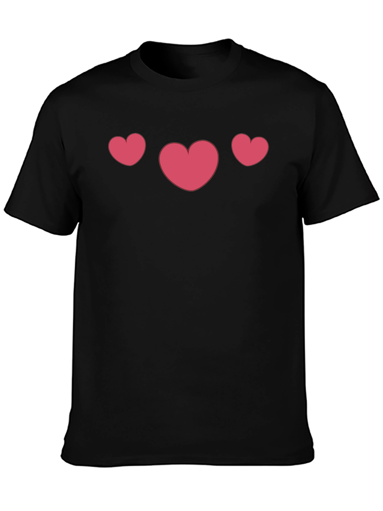 Heart Trio Black T-Shirt