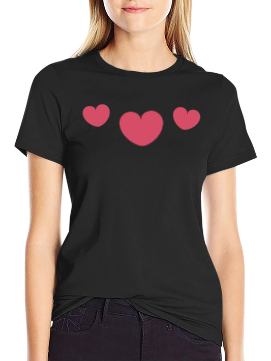Heart Trio Black T-Shirt
