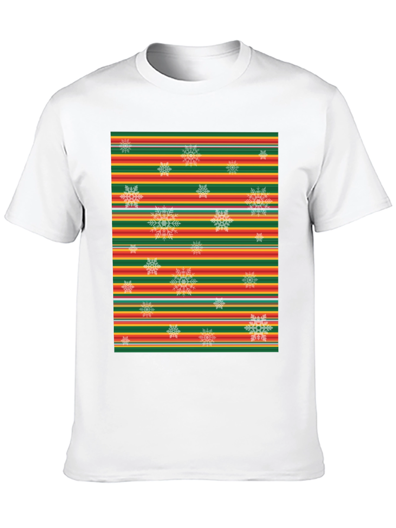 Festive Stripe Snowflake Graphic Tee