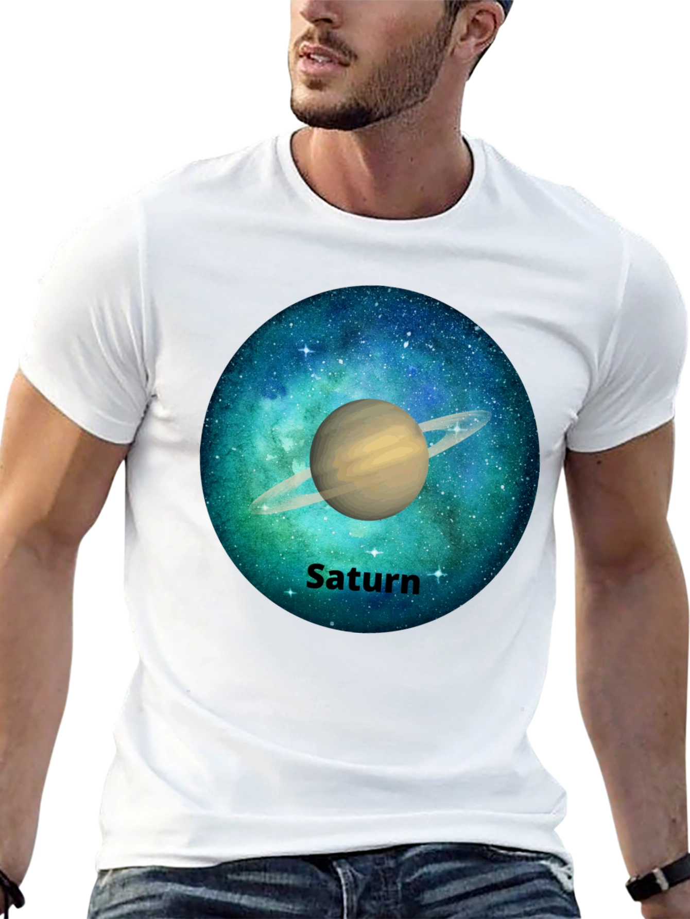 Saturn Galaxy Graphic Tee - Space T-Shirt