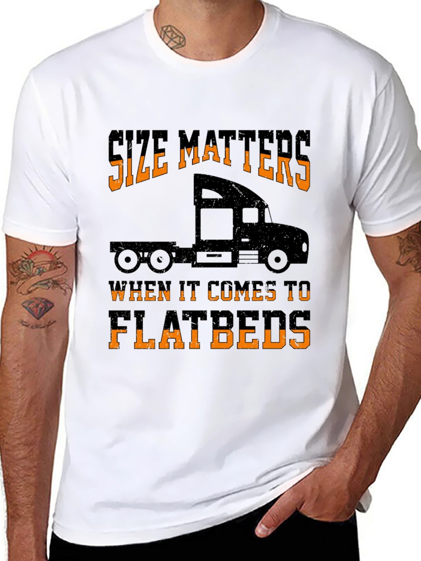 Size Matters Flatbed Trucker T-Shirt