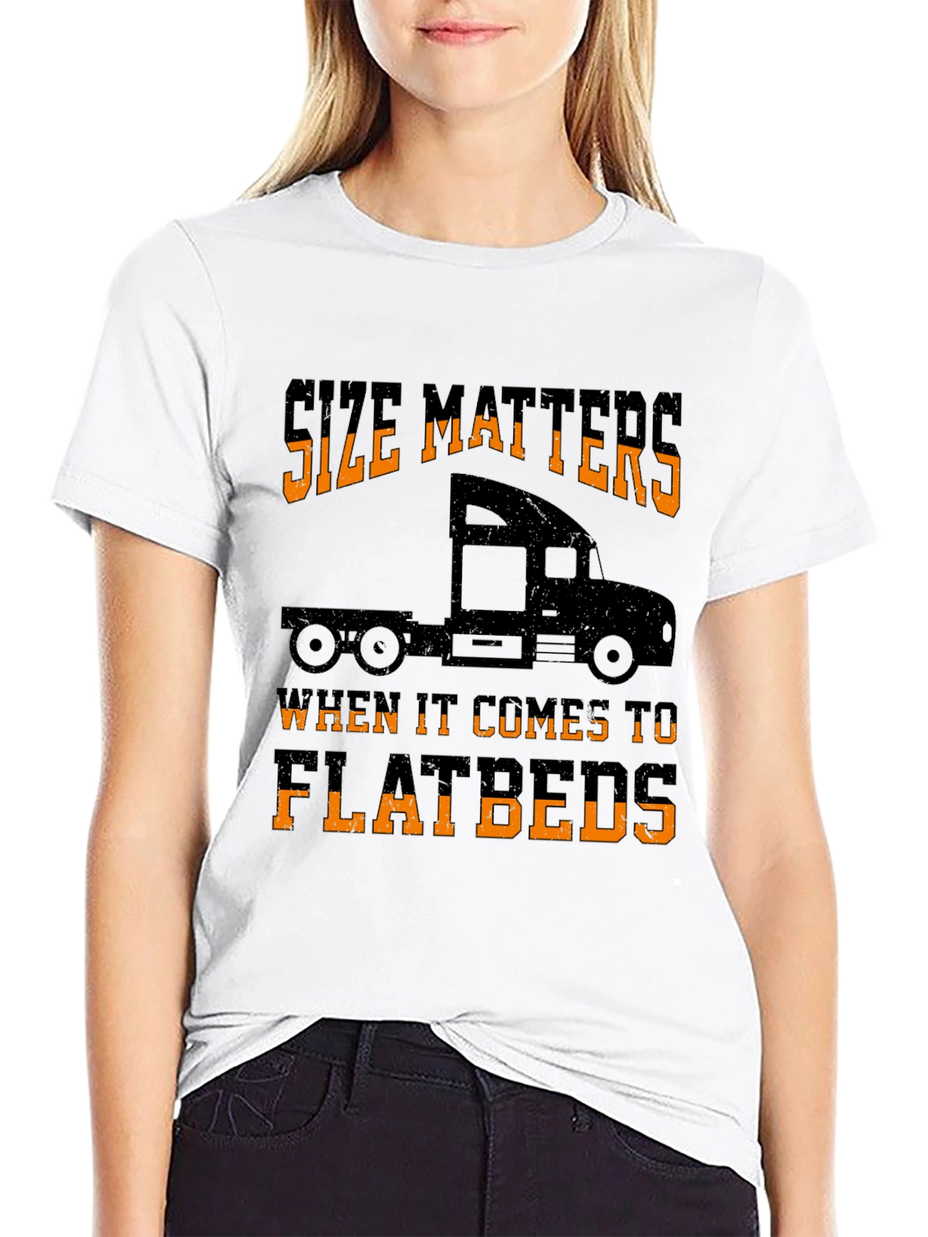 Size Matters Flatbed Trucker T-Shirt