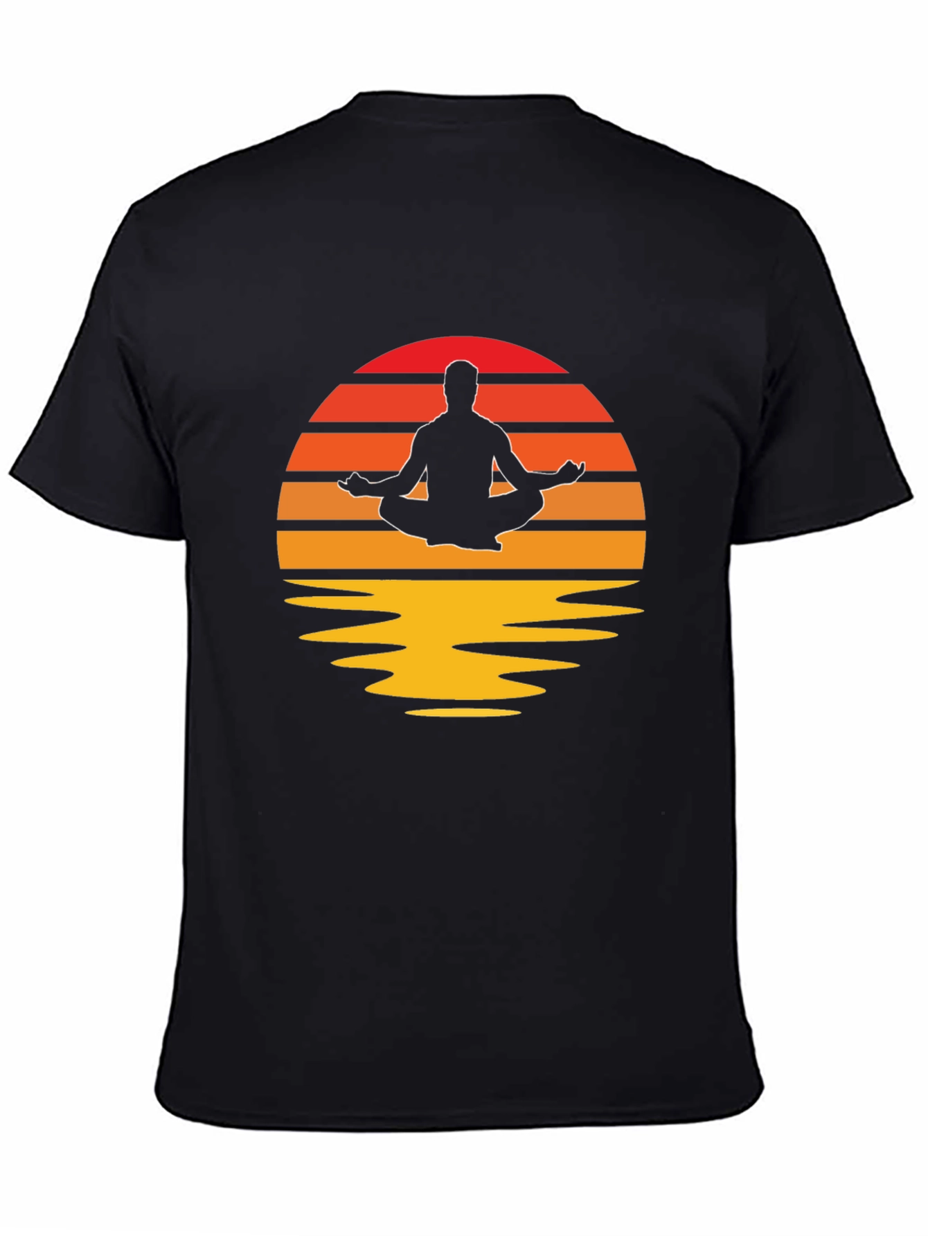 Zen Sunset Meditation T-Shirt - Relaxed Fit