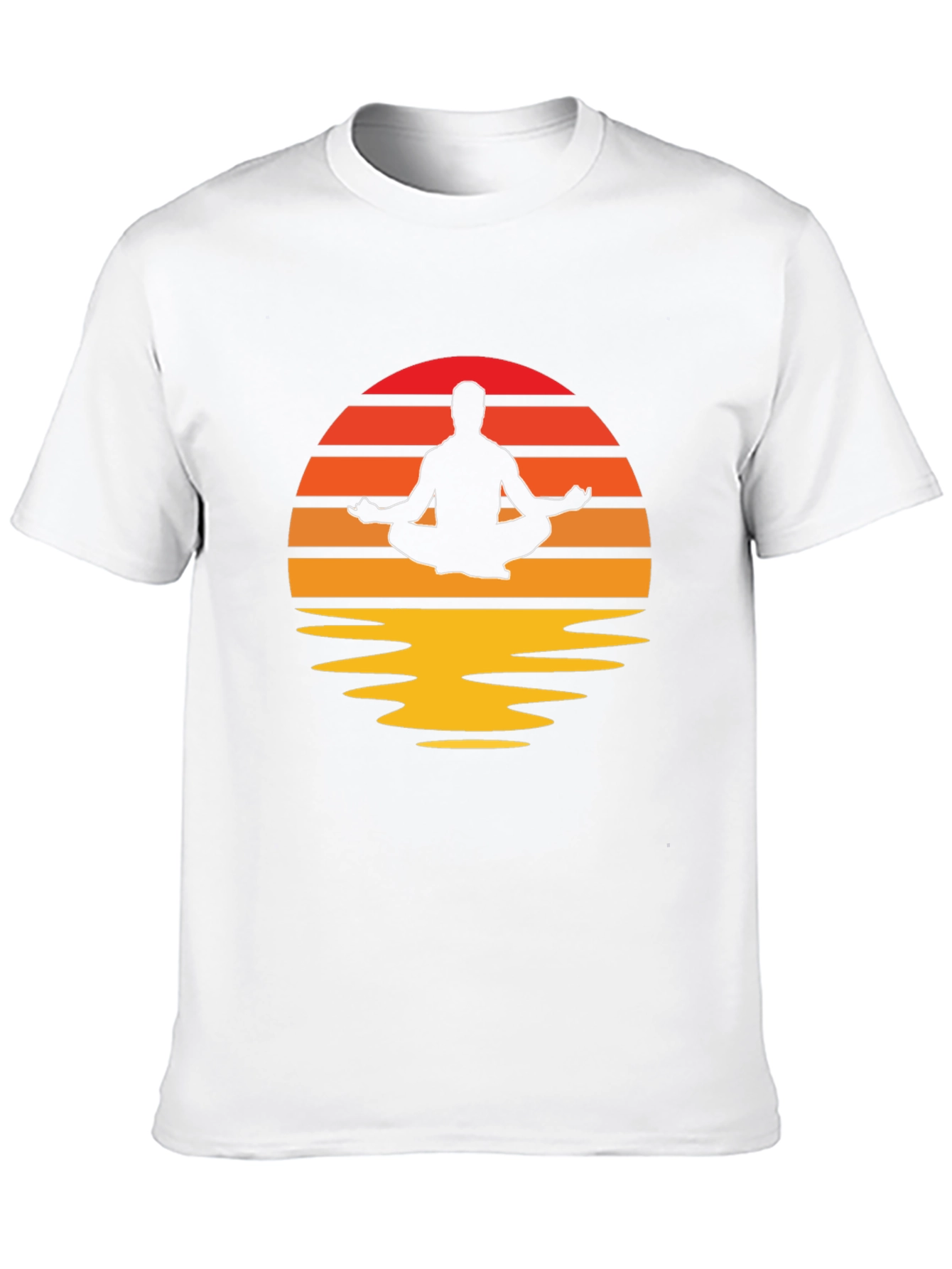 Zen Sunset Meditation T-Shirt - Relaxed Fit