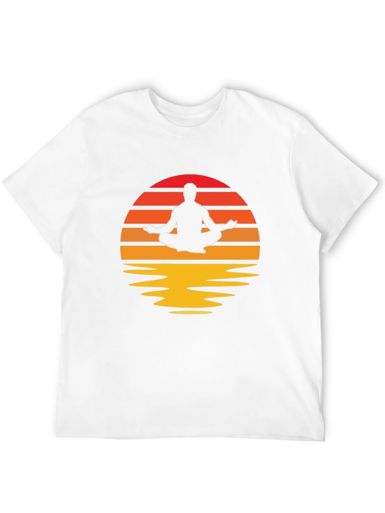 Zen Sunset Meditation T-Shirt - Relaxed Fit