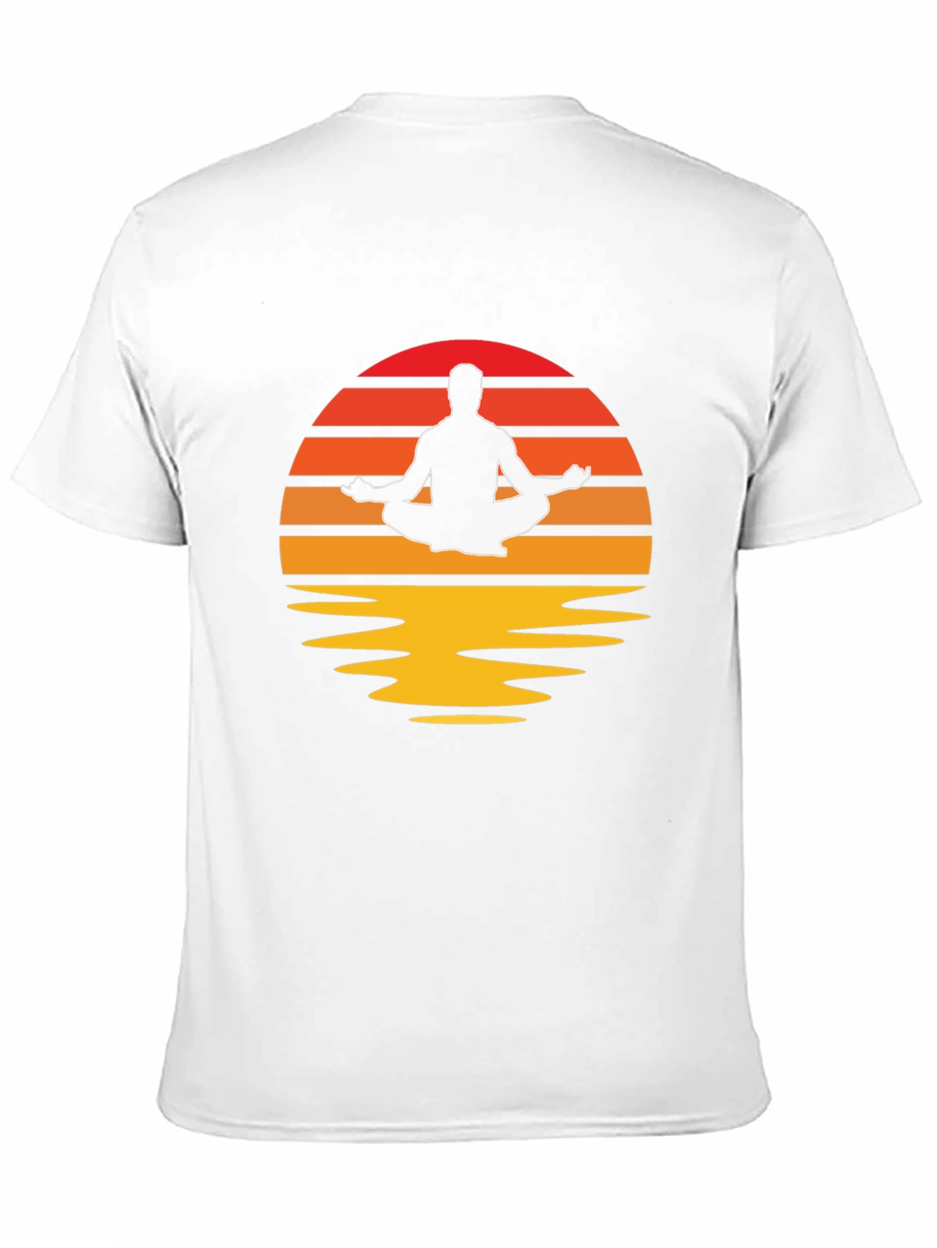 Zen Sunset Meditation T-Shirt - Relaxed Fit