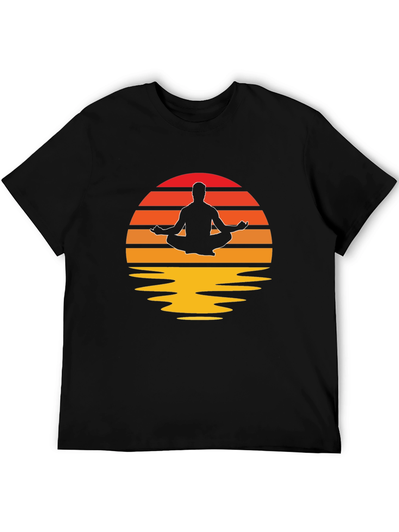 Zen Sunset Meditation T-Shirt - Relaxed Fit