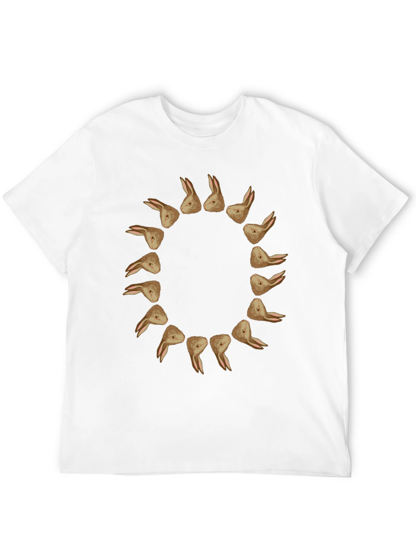 Rabbit Circle Graphic Tee - Unique Design