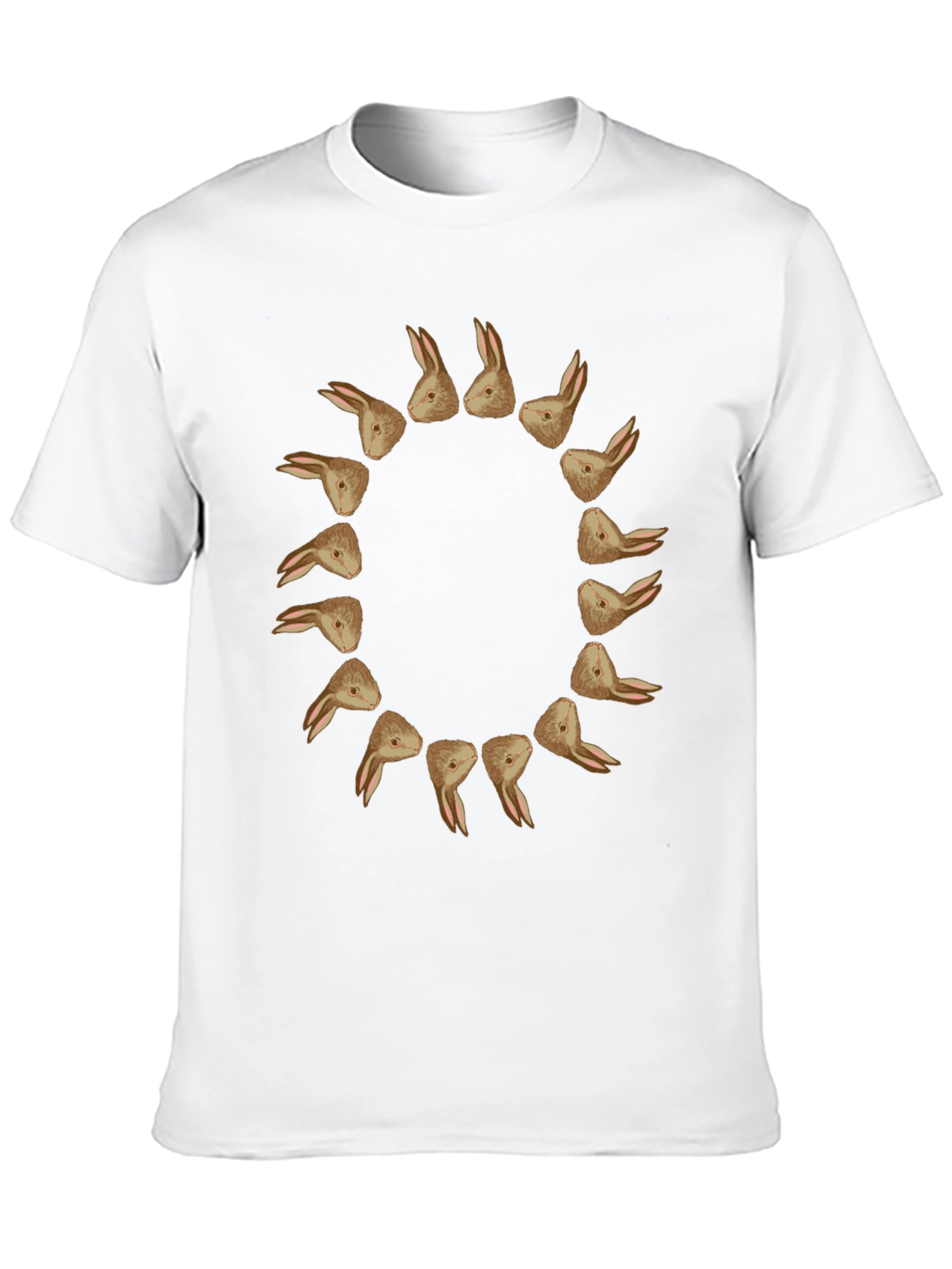 Rabbit Circle Graphic Tee - Unique Design