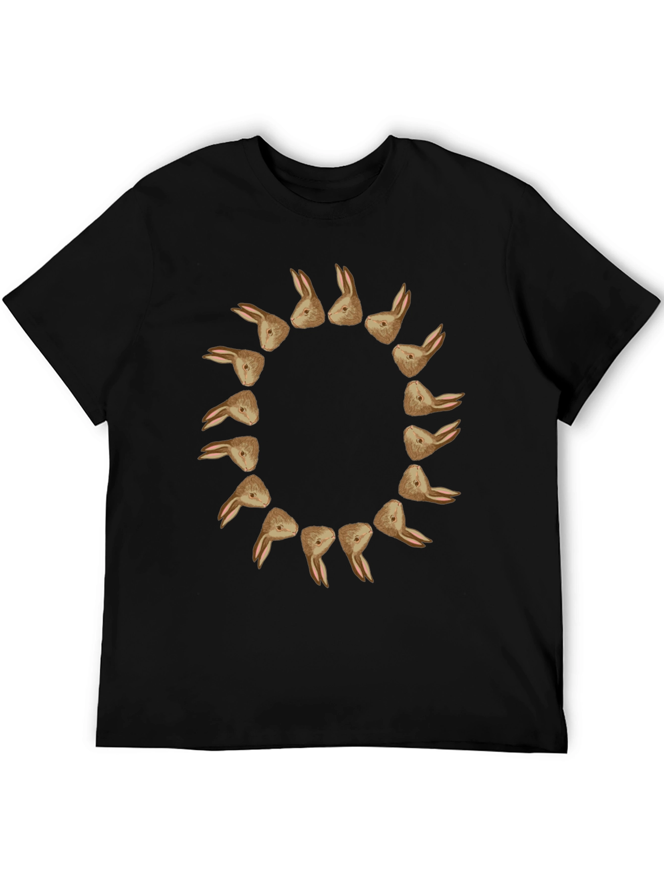 Rabbit Circle Graphic Tee - Unique Design