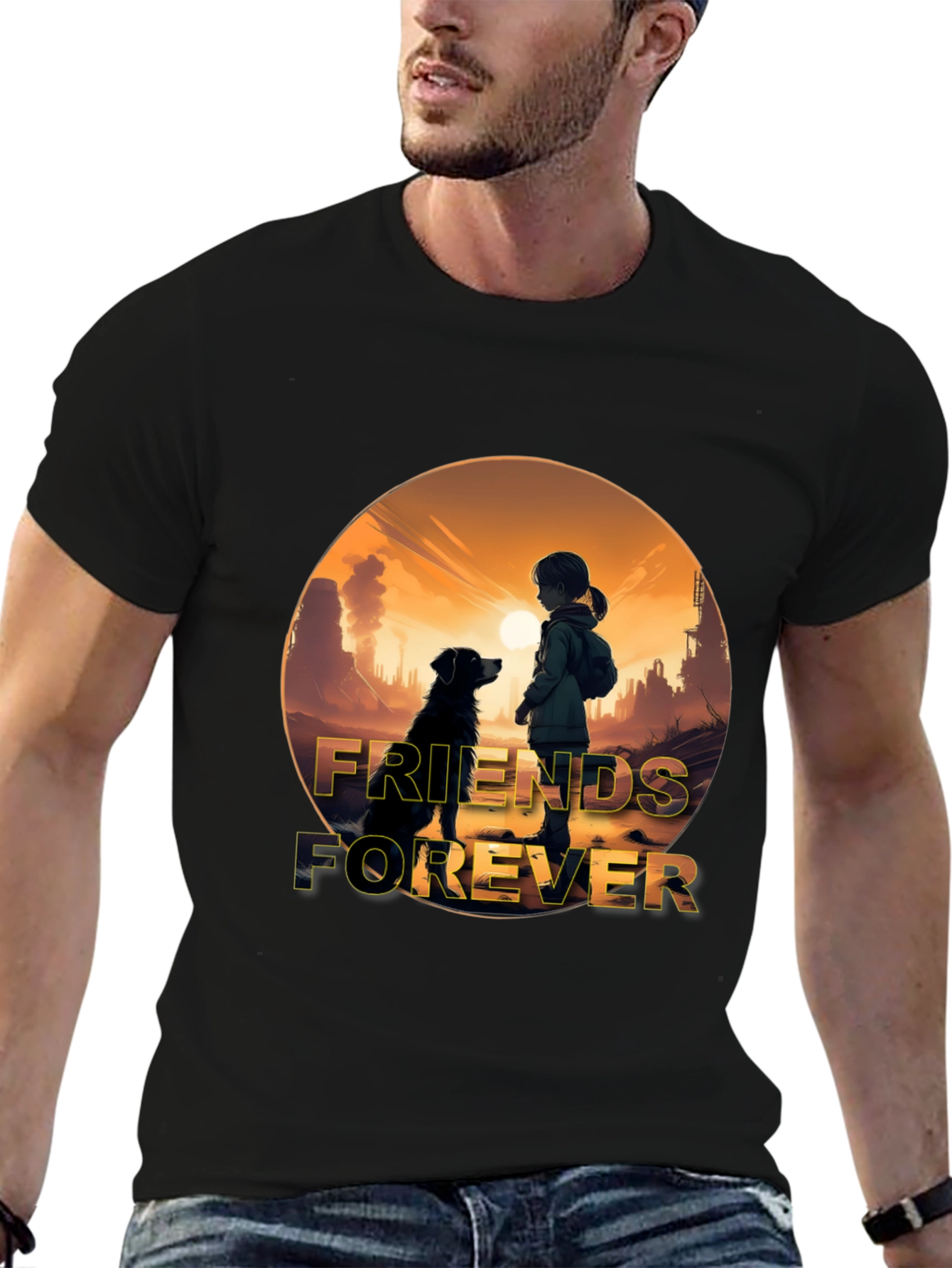 Friends Forever Graphic T-Shirt - Black