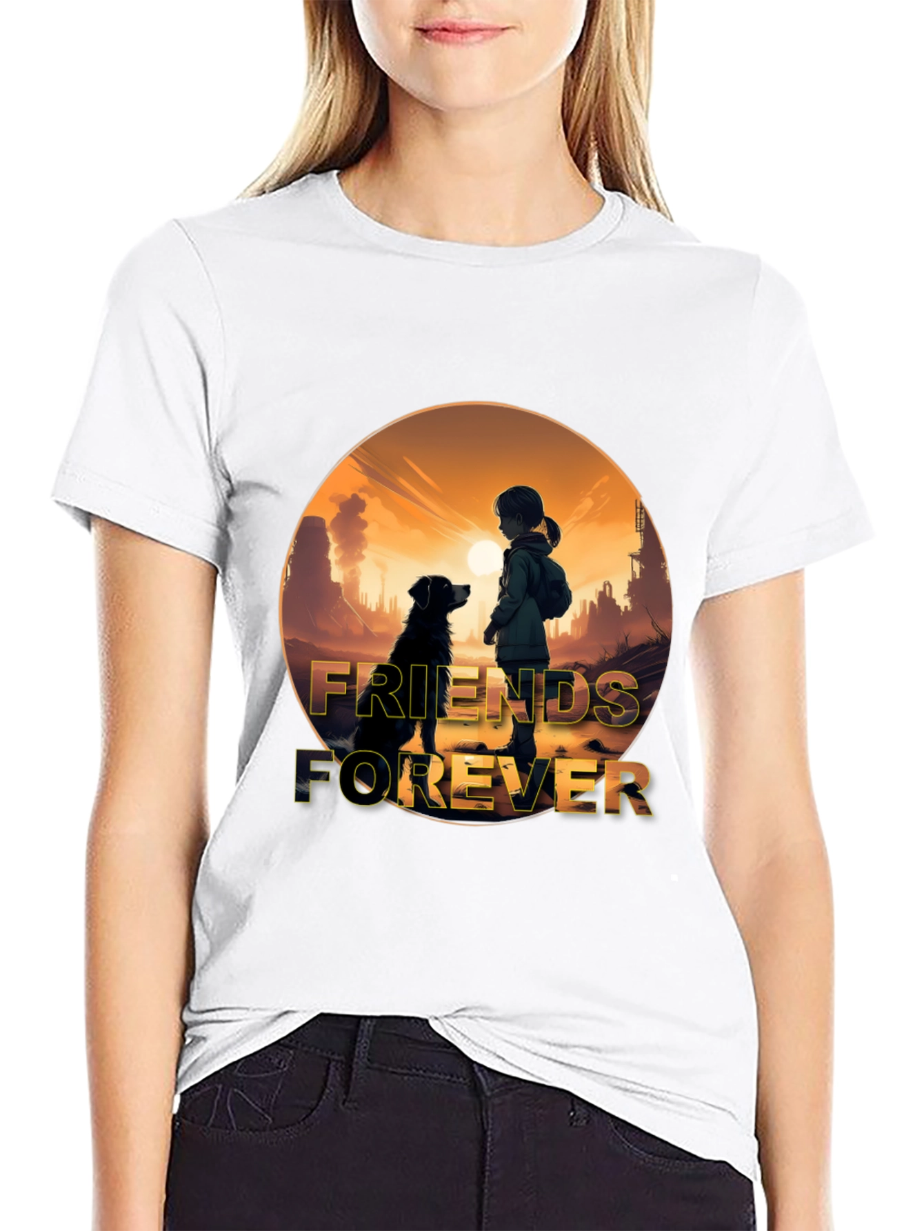 Friends Forever Graphic T-Shirt - Black