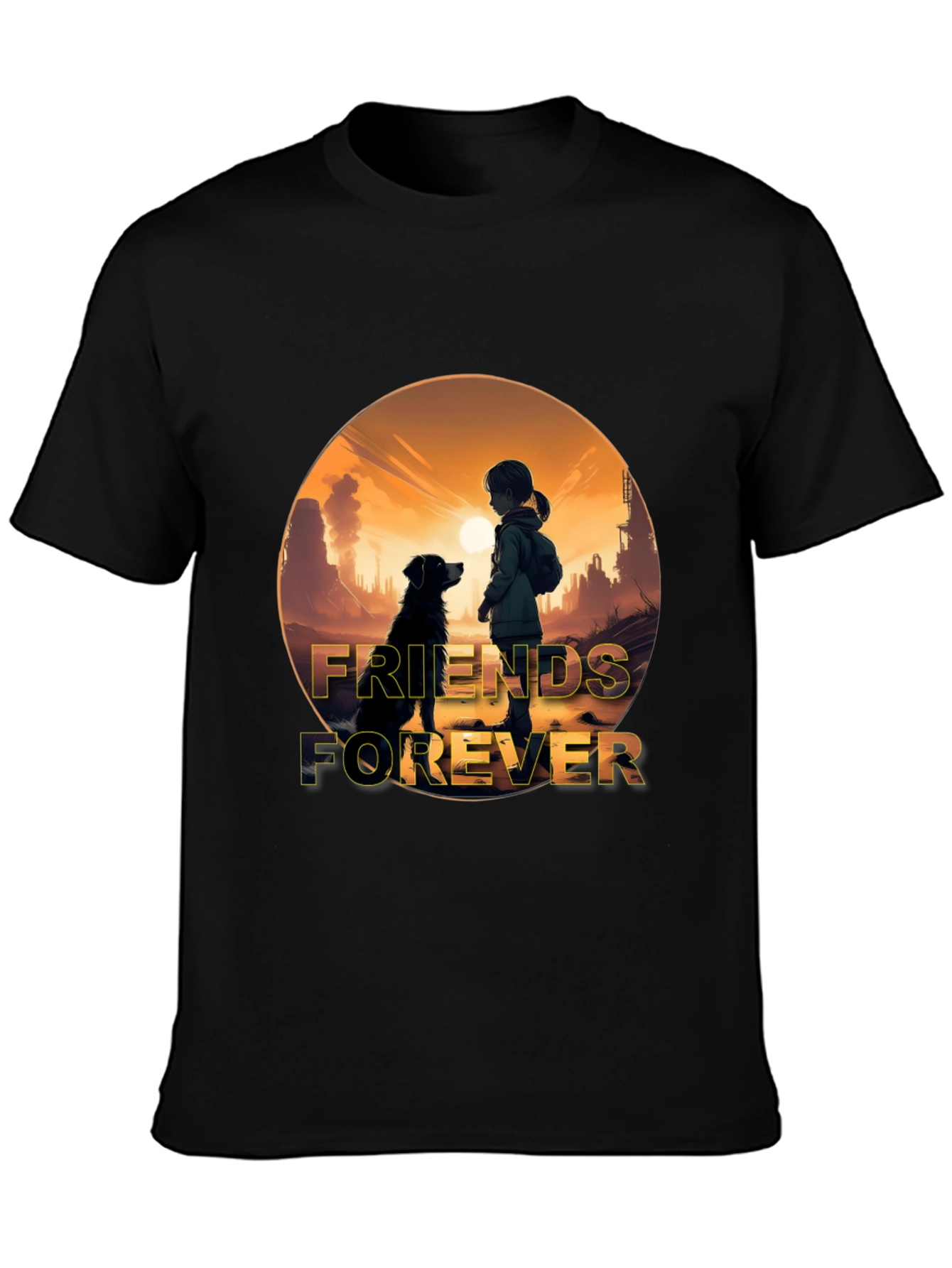 Friends Forever Graphic T-Shirt - Black