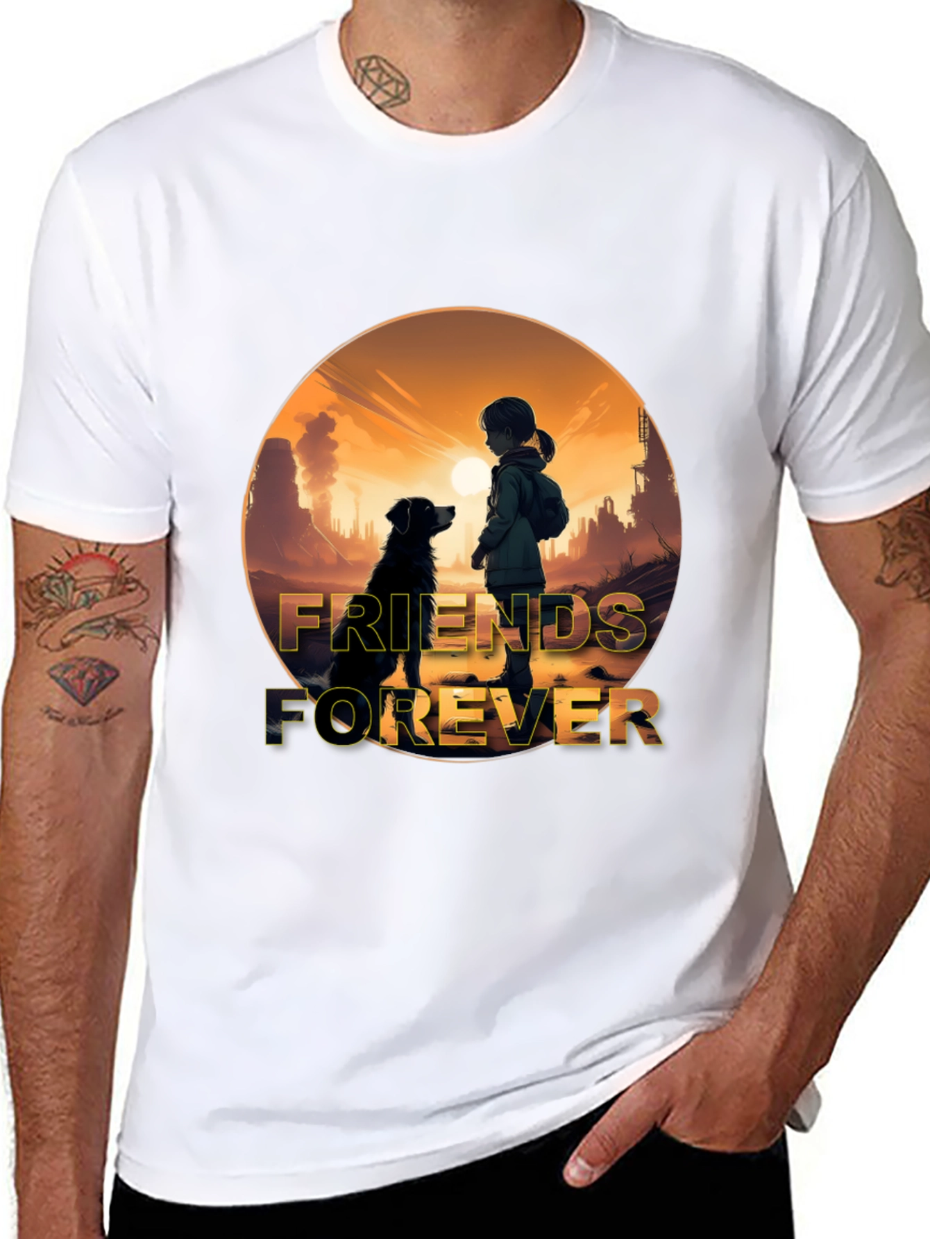 Friends Forever Graphic T-Shirt - Black