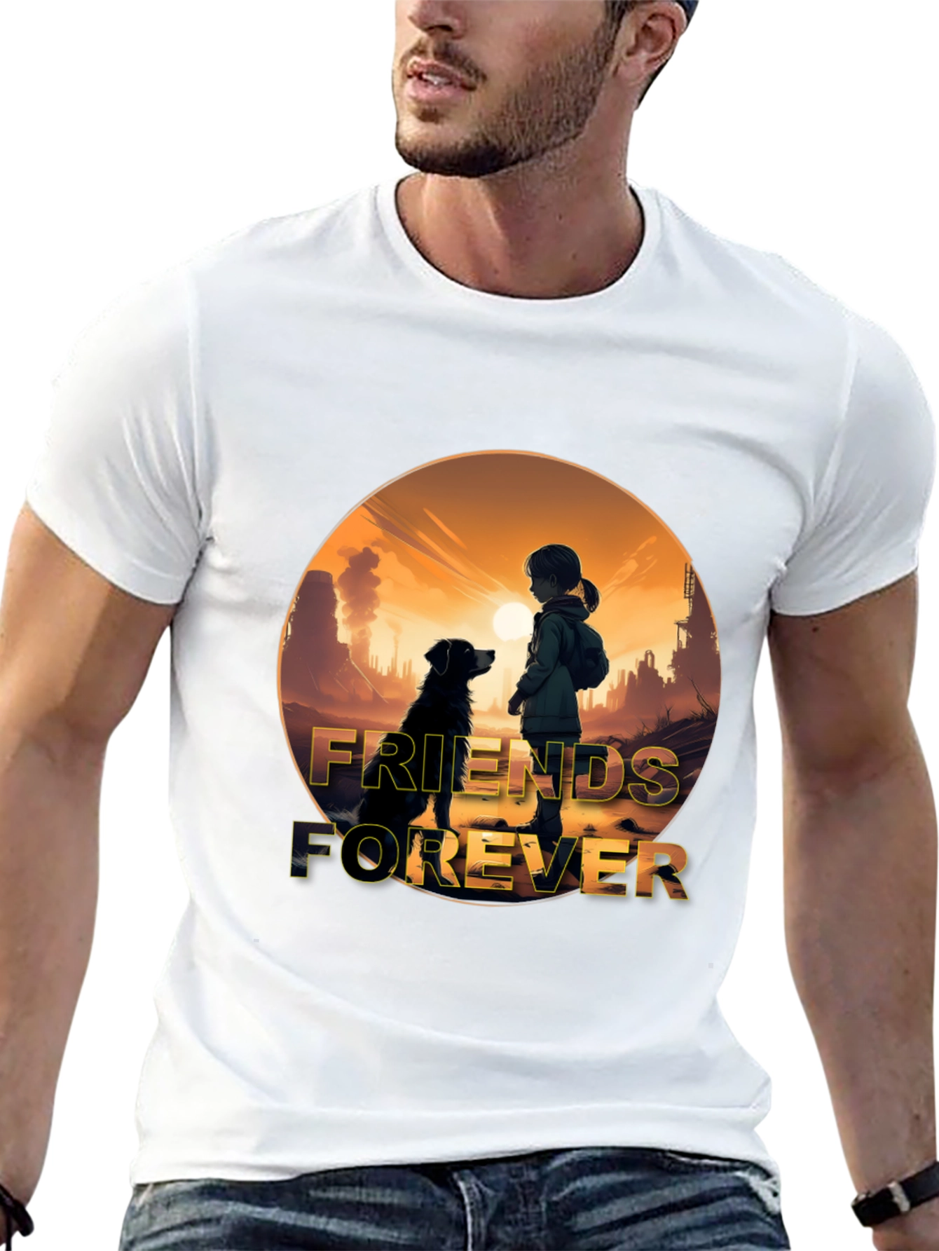 Friends Forever Graphic T-Shirt - Black