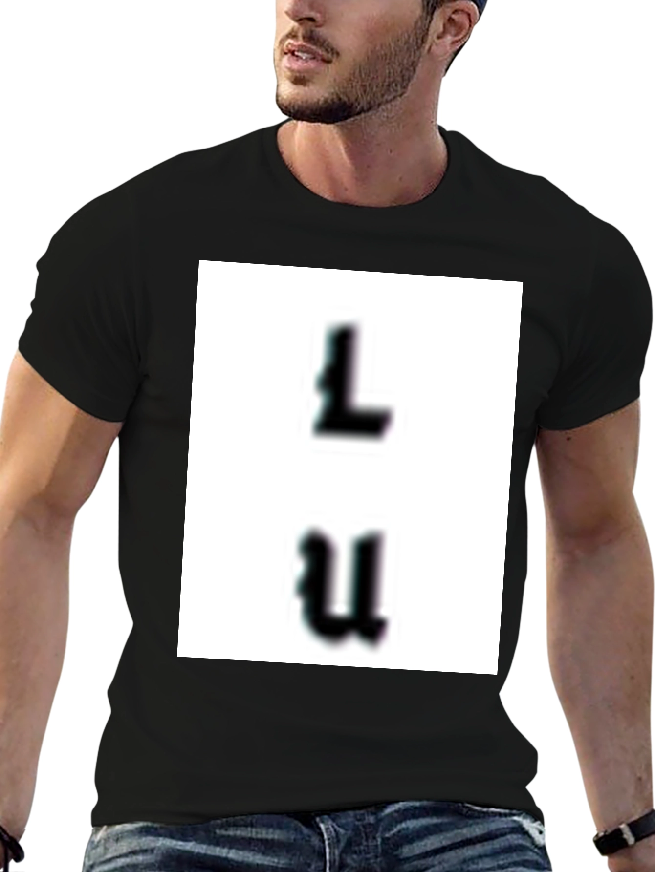 Modern Black Graphic Tee - LU Design