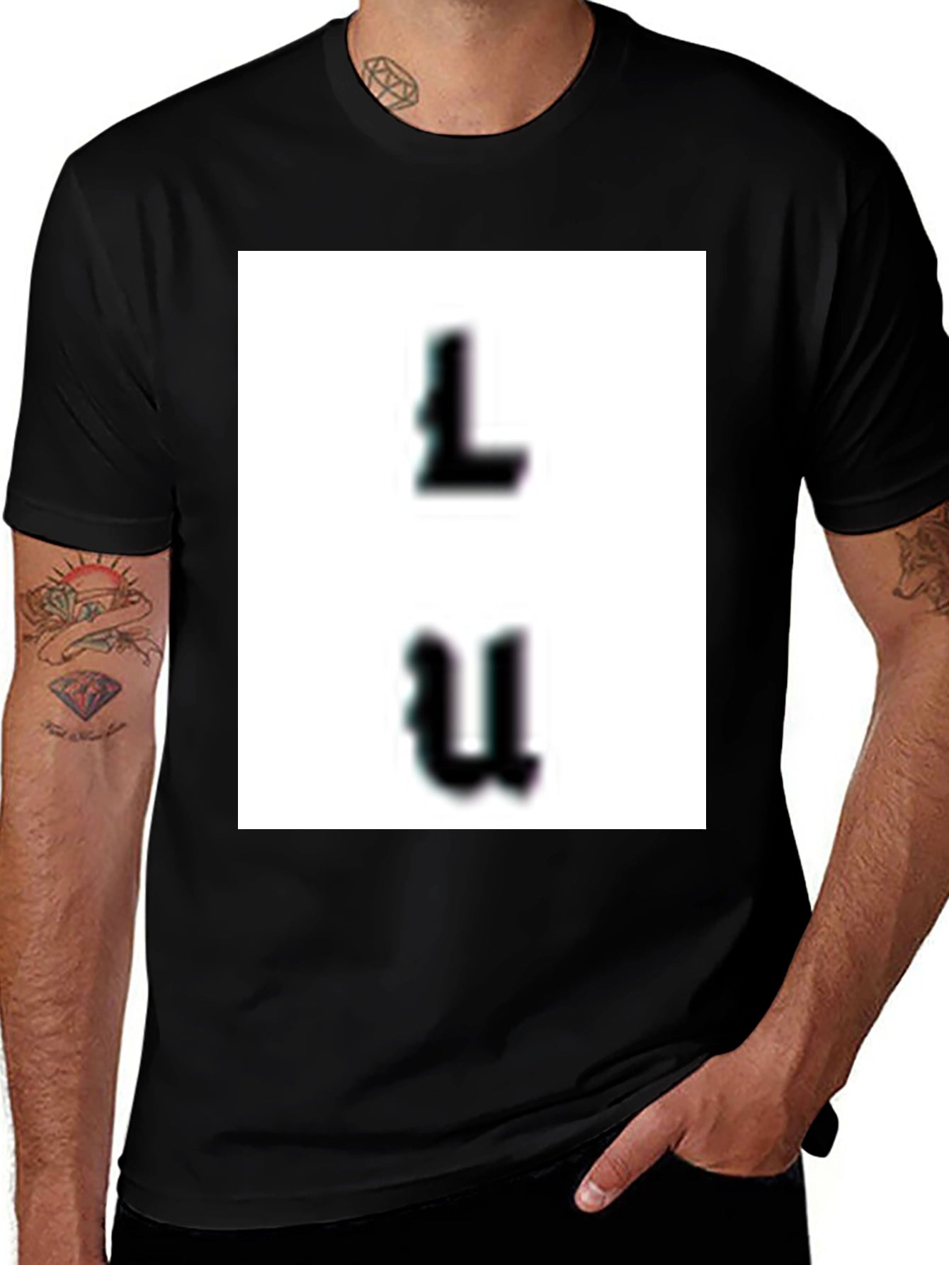 Modern Black Graphic Tee - LU Design
