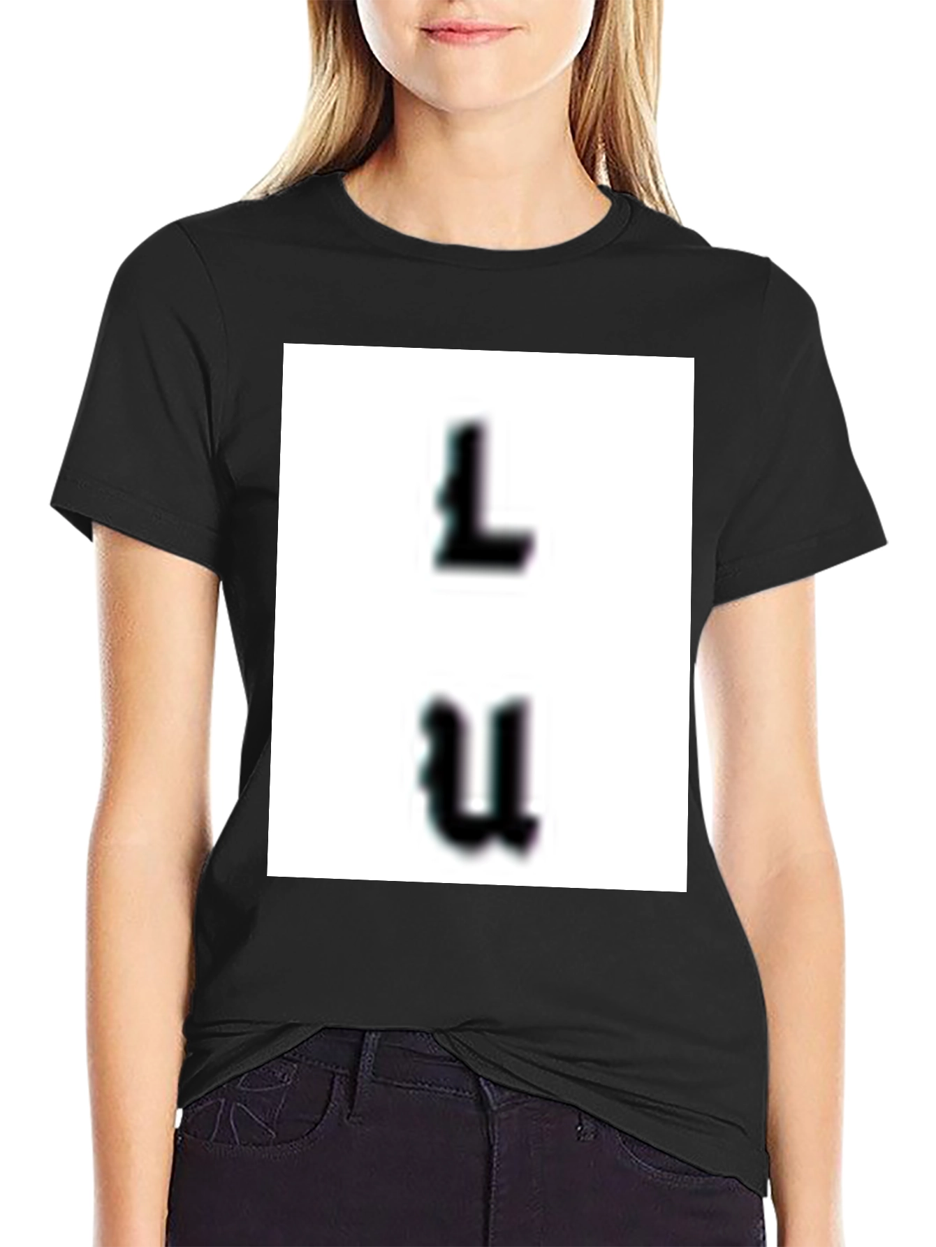 Modern Black Graphic Tee - LU Design
