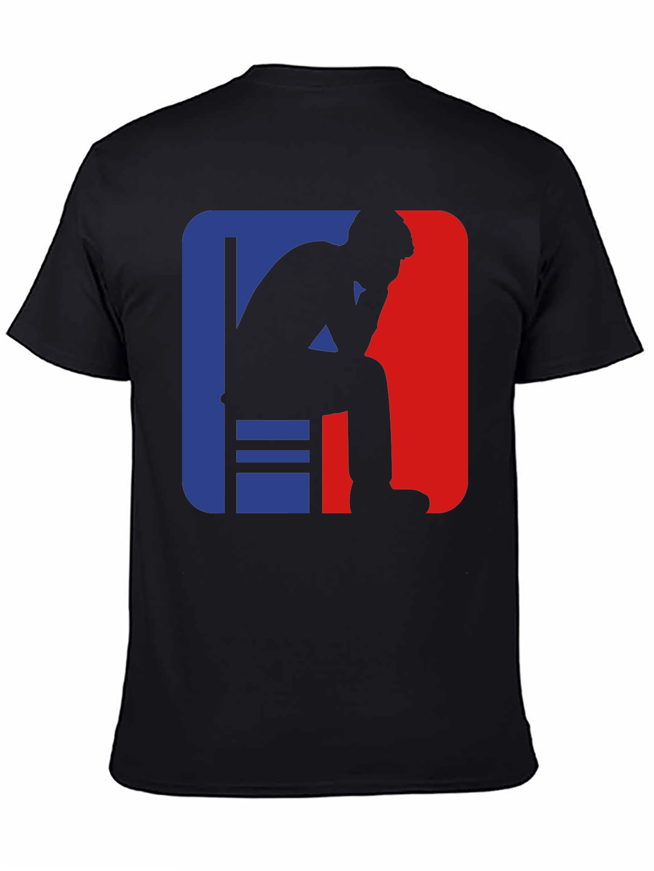 Pensive Man Graphic Tee - Black Cotton T-Shirt