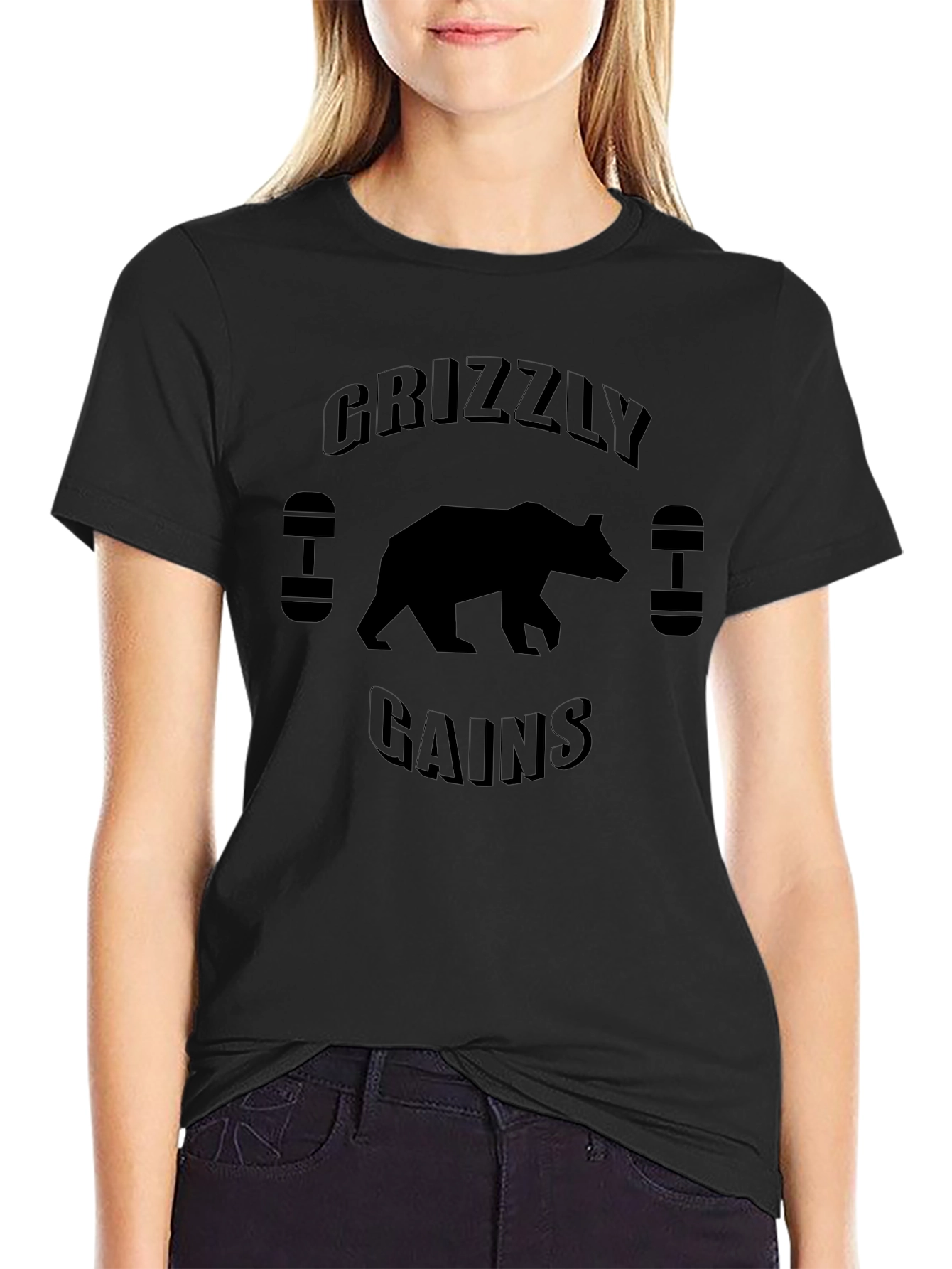 Grizzly Gains Black Graphic T-Shirt