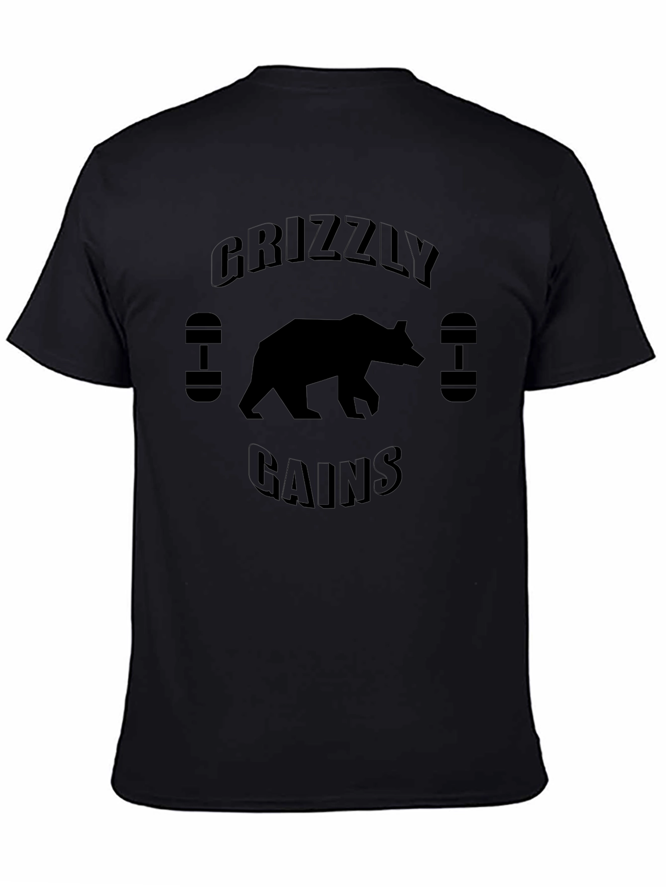 Grizzly Gains Black Graphic T-Shirt