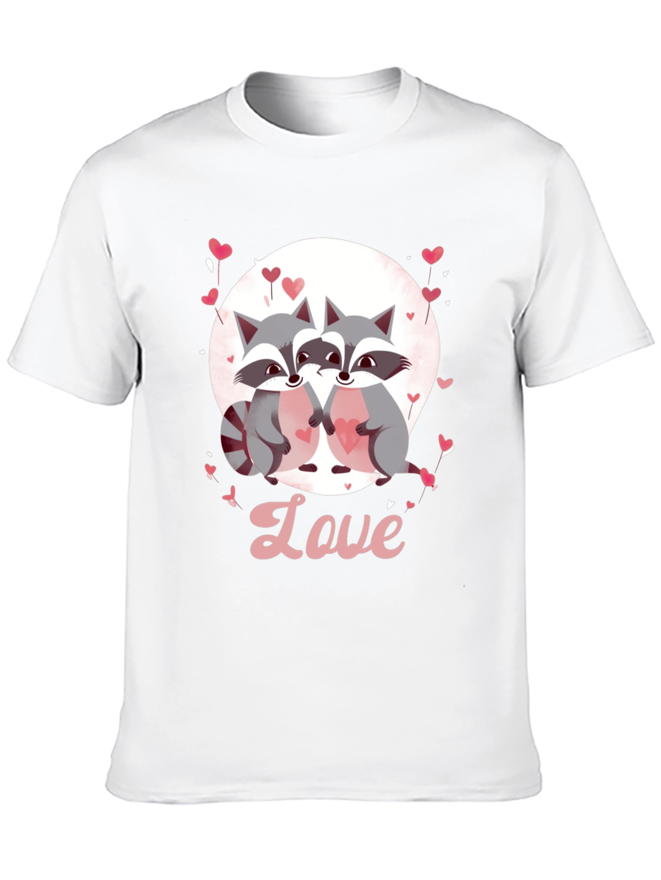 Raccoon Love Graphic Tee - Cute Valentines Day Shirt